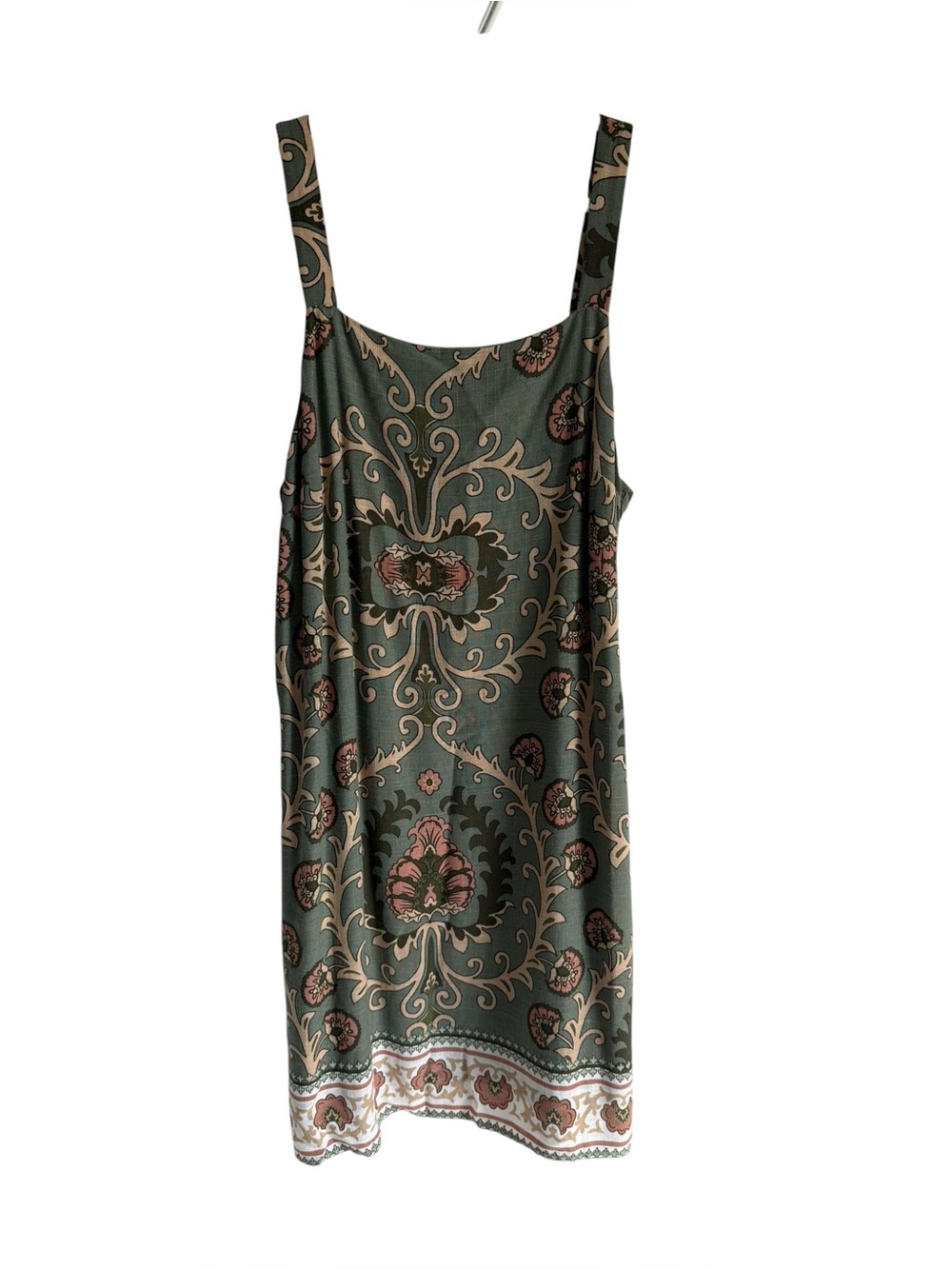 New SANCTUARY Tapestry Shift Dress - Mezzo Sage Green Size Large